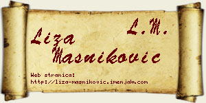 Liza Masniković vizit kartica